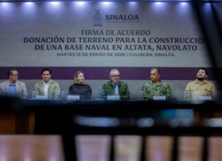 Gobierno de Sinaloa dona 15 nuevas hectáreas para Base Naval en Altata; instalación contará con más de mil elementos