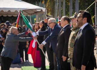 Conmemoran Día de la Bandera en Culiacán con autoridades locales