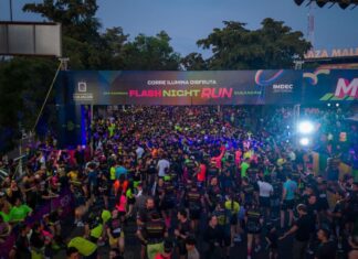 Culiacán se encendió con la Flash Night Run