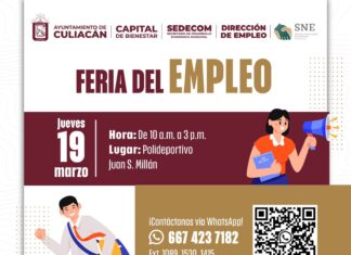 Ayuntamiento de Culiacán anuncia gran feria del empleo