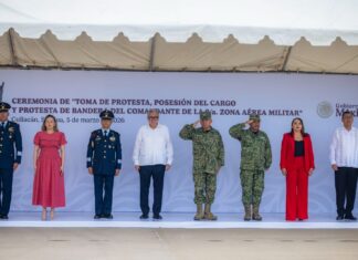 Rocha Moya asiste a instalación de la Novena Zona Aérea Militar en Culiacán