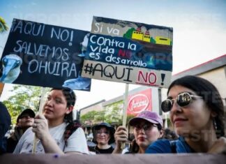 De Topolobampo a la capital: Protesta pacífica en la Catedral de Culiacán exige frenar la planta de amoniaco de GPO