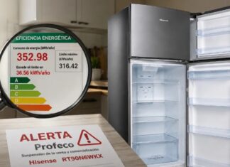 Profeco frena la venta de este refrigerador Hisense por consumir más luz de la permitida