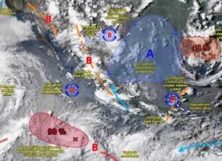 El monzón y el fuego climático parten a México: lluvias de 150 mm y calor de 45 °C azotan simultáneamente