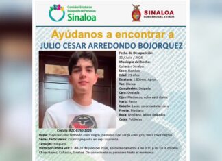 “Les rogamos de corazón que nos lo devuelvan”: buscan a Julio César Arredondo, desaparecido en Culiacán
