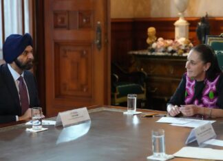 Claudia Sheinbaum acuerda con el presidente del Banco Mundial esquemas de financiamiento para el Plan México