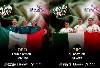 México arrasa en el raquetbol de Santo Domingo 2026 con seis oros de siete posibles