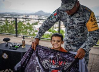 Guardia Nacional lleva exhibición y servicios de labor social a La Lomita en Culiacán