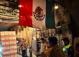 México envía otras 19.5 toneladas de ayuda a Colombia tras terremoto de 7.4