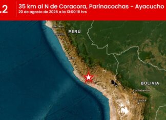 Fuerte sismo de 7.2 sacude Ayacucho, Perú